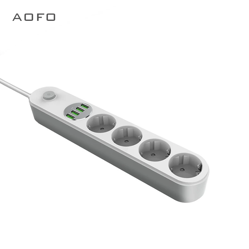 4 разъемная лента питания многоразовая розетка AOFO с функцией переключения для