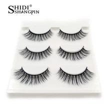 SHIDISHANGPIN 1 коробка норковые ресницы натуральные длинные 3 Пары ресниц 3d норковые ресницы 1 см-1,5 см макияж Накладные ресницы полная полоса ресниц