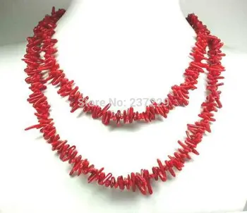 

DD Wholesale XSZ2014 ^long 30'inch Asia Natural red branch coral Necklace