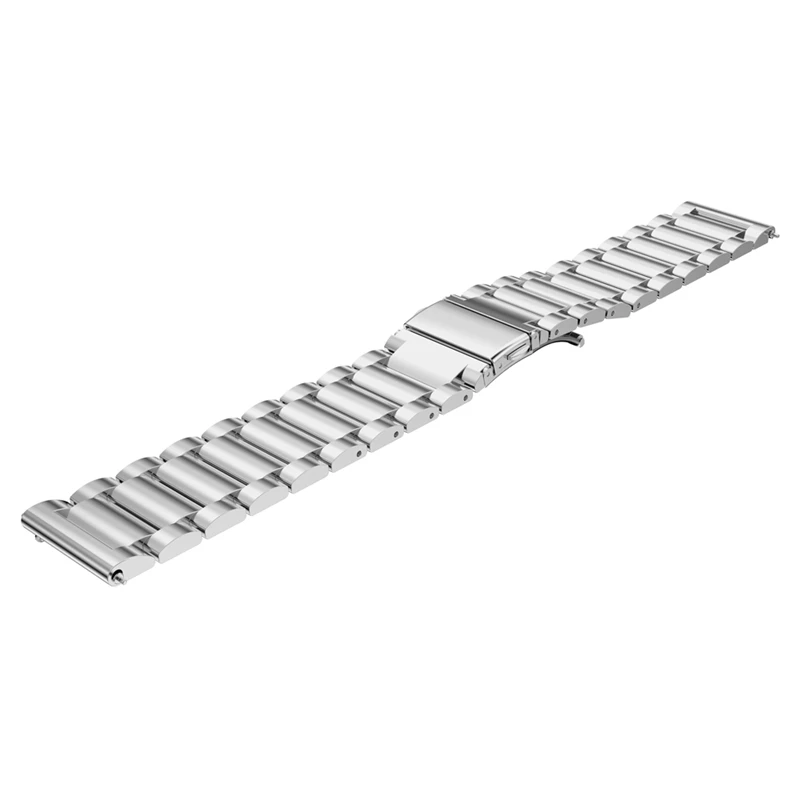 22MM Stainless Metal Strap For Xiaomi Huami Amazfit Stratos 2/2S Smart Watch Band Replaceable Bracelet For Huami Amazfit Pace - Цвет: Silver