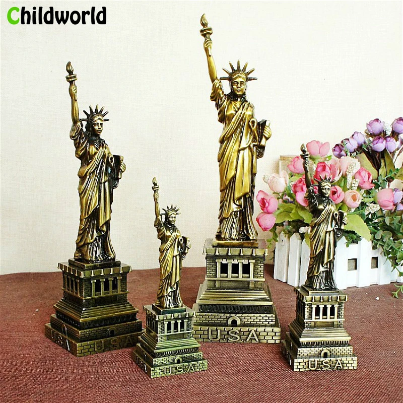 

15cm 25cm 30CM Metal crafts European retro American Creative Home Decor Crafts Decoration Multi-size Statue of Liberty