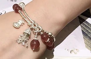 

Free shipping 2018 264 21 red silver 2 circles new Style Women Bracelet Fashion Creative Valentine's Day Gift Girls Female