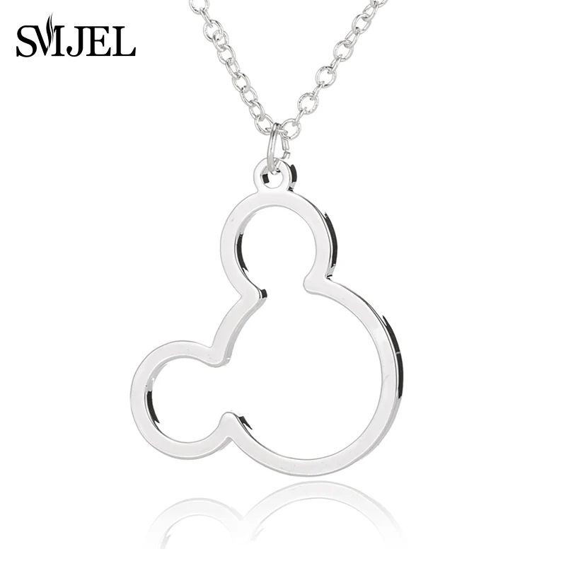 SMJEL Mini Animal Earing Mickey Earrings for Women Bijoux New Kids Earring Small Ear Studs Pendientes Cartoon Jewelry oorbellen - Окраска металла: XL530