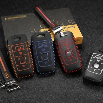 

Puou case for Rolls-Royce Phantom 2018 Black Badge Edition2017 leather car key cover top layer leather key2y Free shipping
