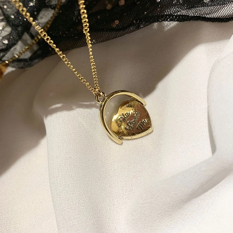 Новая мода многослойное колье Сердце ожерелья с буквой для женщин золотой цвет имитация жемчуга бусина воротник с ожерельем с подвесками