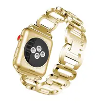 Craluxury сплава кристалла Нержавеющая сталь браслет ремешок для Apple Watch 1/2/3 38 мм Прямая Mar 14