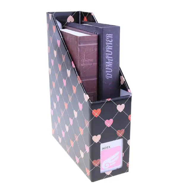 Kawaii Heart Paper Storage Box Desk Organizer File Book Magazine Kawaii Heart Paper Storage Box Desk Organizer File Book Magazine Holder Office Stationery Container School Supply
