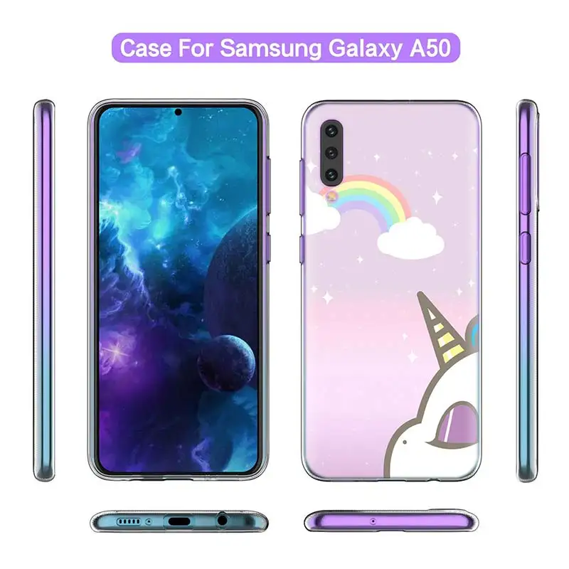 Мой Единорог для девочек чехол для samsung A50 A70 A60 A40 A30 A20 A20e A10 M30 M20 M10 A7 A9 силикона ТПУ с рисунком Роскошный телефон чехол Coque