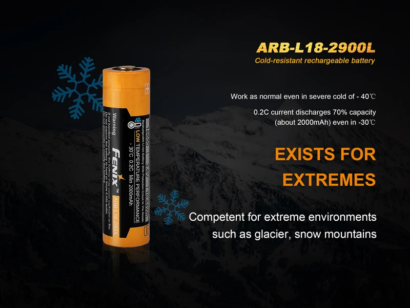 Fenix ARB-L18-2900L 2900mAh Cold-resistant Rechargeable Battery (2)