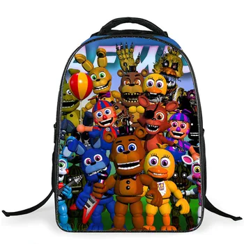 

16 Inch Five Nights At Freddy Kids Backpacks Mochila Feminina Orthopedic Children Travel Bag School Bag Teenage