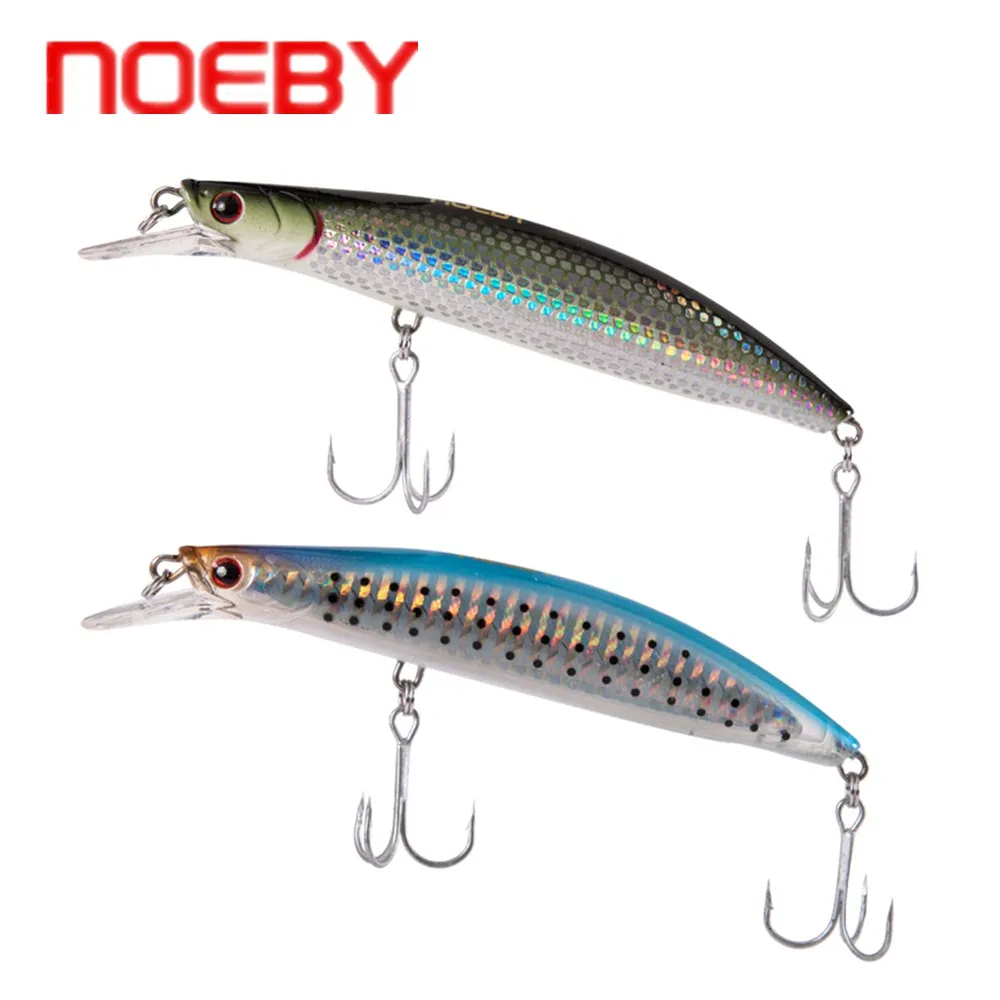 NOEBY Minnow приманки 100 мм/120 мм/135 мм 16g/22g/28 г Floating0 2.5m жесткий пластик наживка Brouch