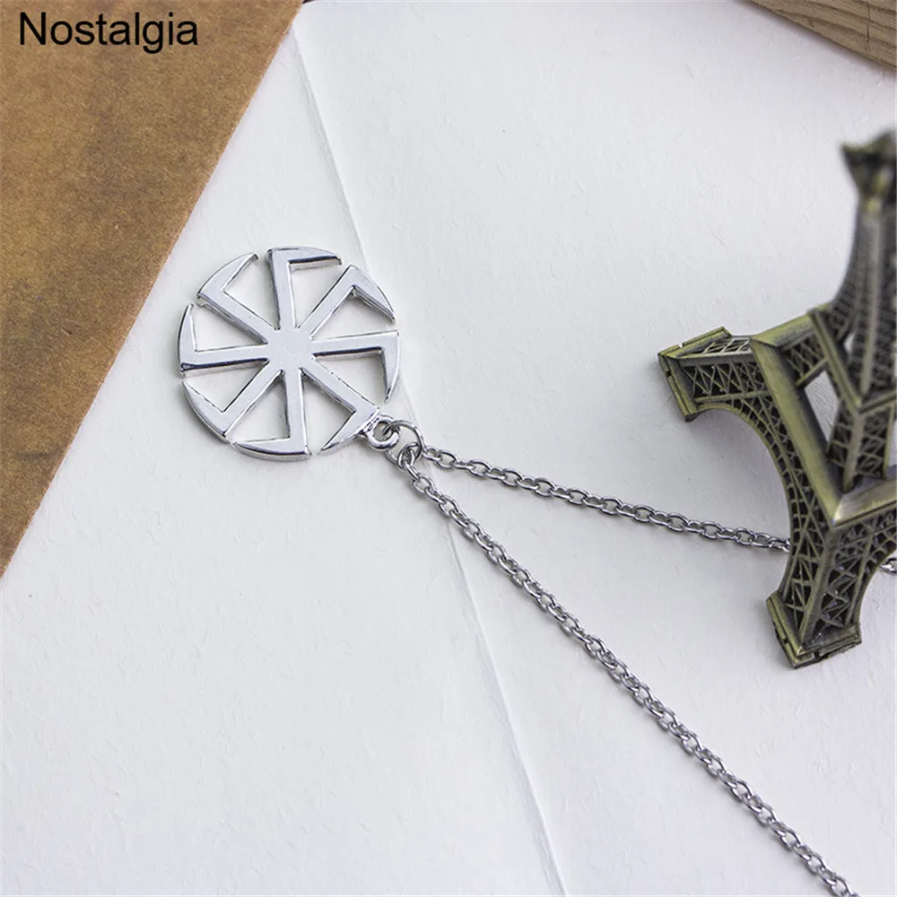 Nostalgia Slavic Kolovrat Pendant Wheel Amulet Pagan Wicca Jewelry Necklace Russian Talisman 5