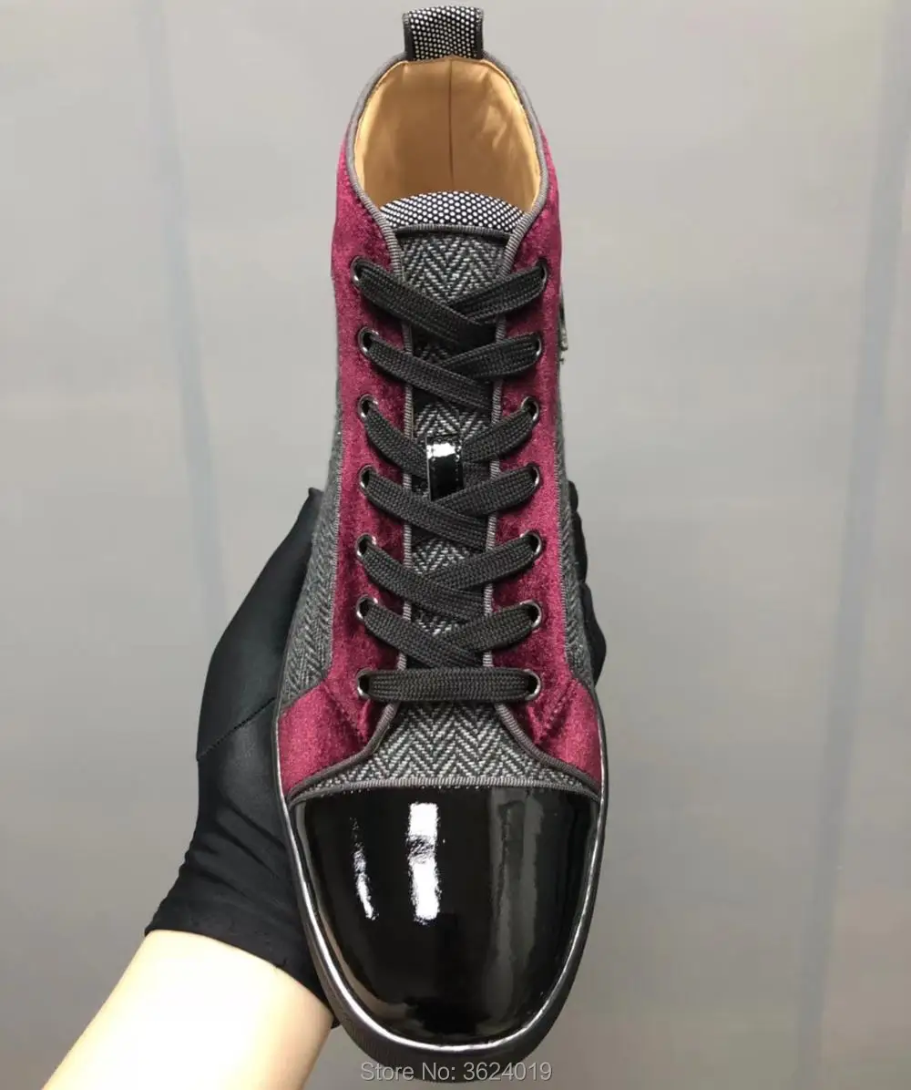 Rouge Vache Avec Rivets Armure Cuir Up En Casual High Peau Sans Noir De Fond Chaussures Vin Dentelle Hommes Cut Sneakers Clandgz wZZvIY