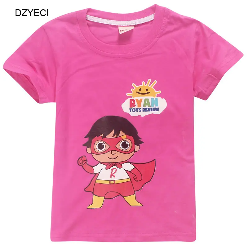 DZYECI Ryan Toys Review футболка для мальчиков и девочек подростков летняя повседневная
