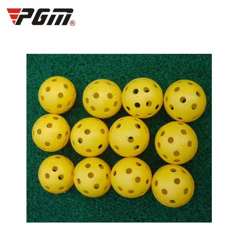 

Pgm 5pcs Yellow Golf Practice Balls Lightweight Plastic Airflow Hollow holes Golf Ball Training Tennis/Golfer Supplier D0715