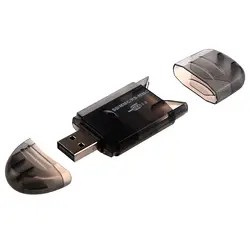 SD MiniSD MMC T-Flash key USB 2,0 кардридер (sd-карта и адаптер для карт не входят в комплект) черный