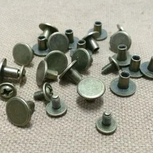 100 Sets 10X7 MM Antike Bronze Runde Flache Spikes Metall Flache Nieten Nieten Screwback Spots Kegel Leder Handwerk Spikes Für DIY Herstellung