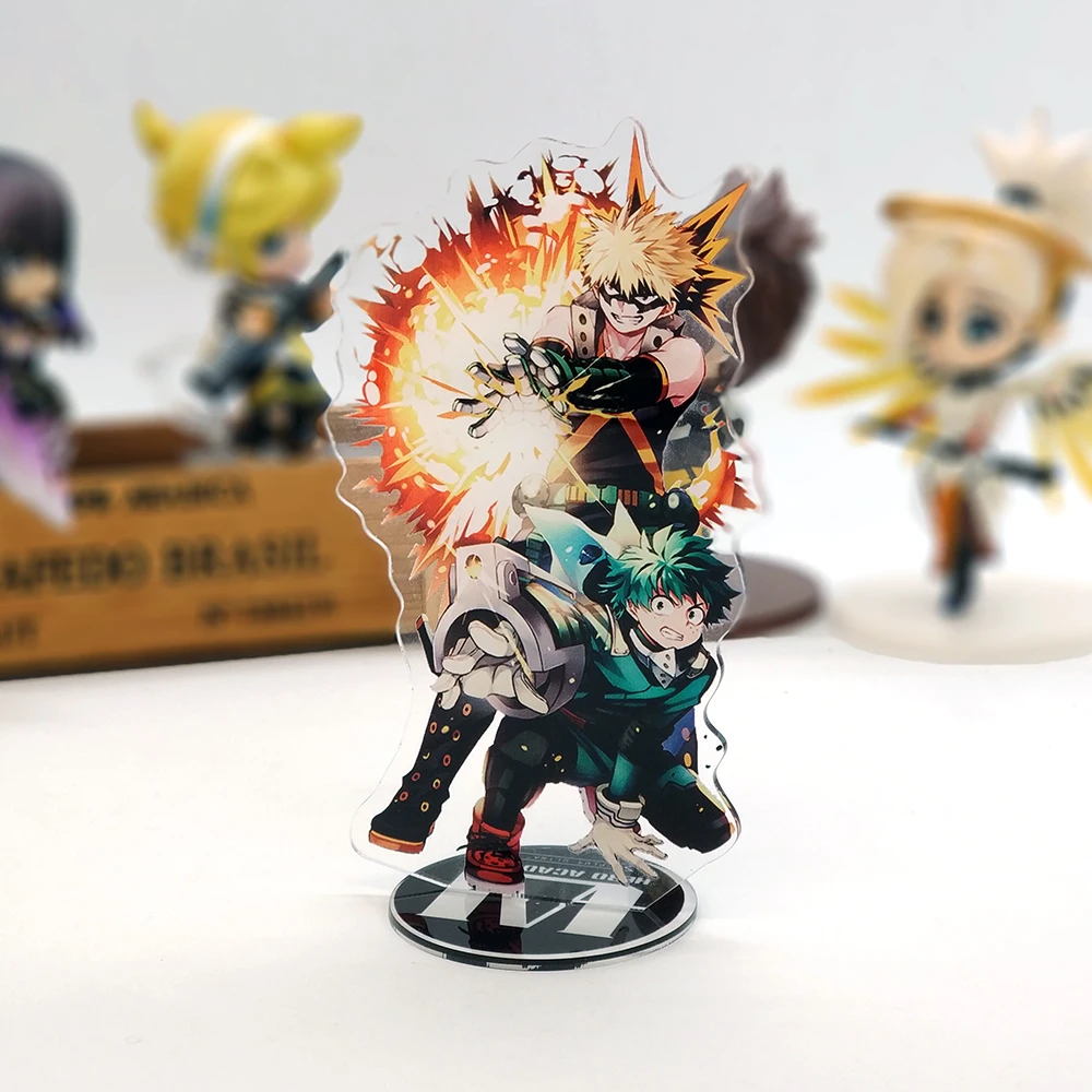 Amour merci mon héros académique Midoriya Izuku bakugou katsuki acrylique support figure modèle plaque support gâteau topper anime