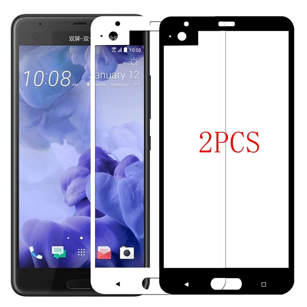 

2 Packs Full cover Tempered Glass for HTC U Ultra Screen Protector 9H on Phone Protective Glass for HTC U Ultra Glass