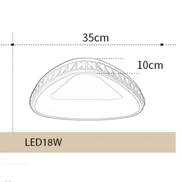 Хрустальная современная светодиодная люстра для спальни, кабинета, гостиной, Золотой/белый цвет, Потолочная люстра, круглая/квадратная/Треугольная форма - Lampshade Color: Triangle Dia350mm