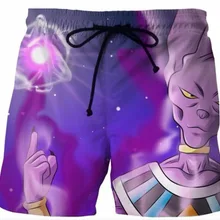 Пляжными видами спорта плавания Шорты homme Штаны мужские, быстросохнущие Dragon ball Z зла Majin Buu Принт Свободные впитывает пот и Штаны ванный комплект Мужские Шорты для купания