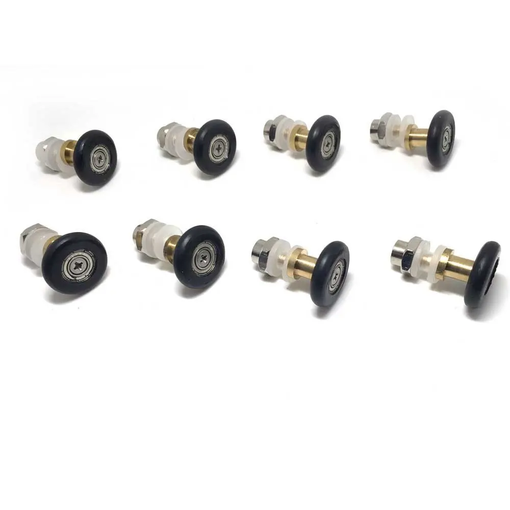 

SET OF 8 SHOWER DOOR ROLLERS RUNNERS WHEELS PULLERS 25MM