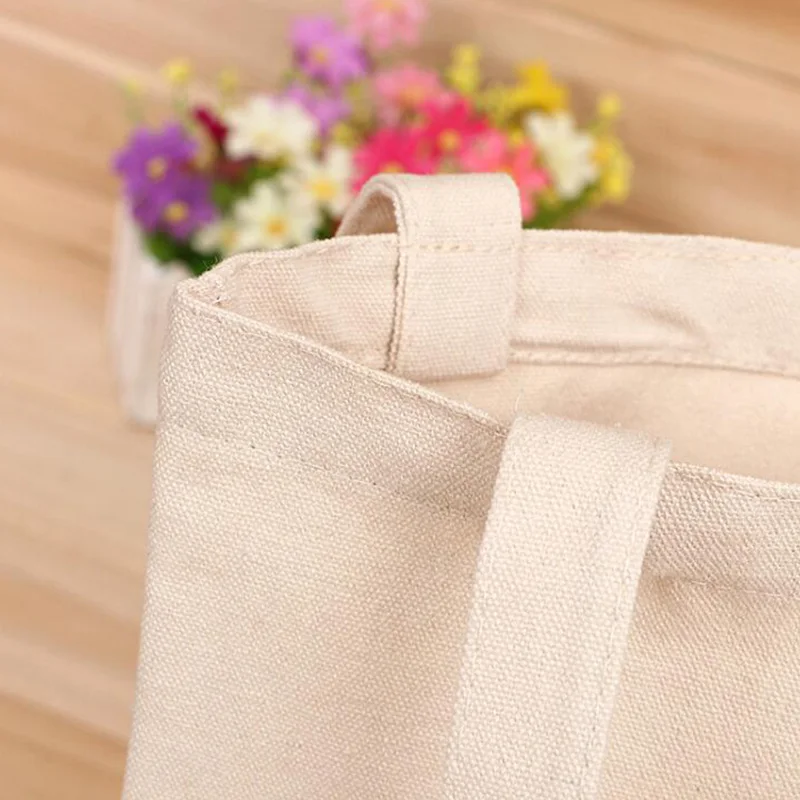 5 размеров однотонная парусиновая складная сумка для покупок многоразовая эко-сумка-тоут Сумка повседневная хозяйственная сумка