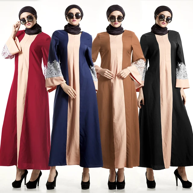 abaya dress muslim women islamic kaftan lace long sleeve dress abaya dress muslim women islamic kaftan lace long sleeve dress arabic jilbab clothes turkey robe femme