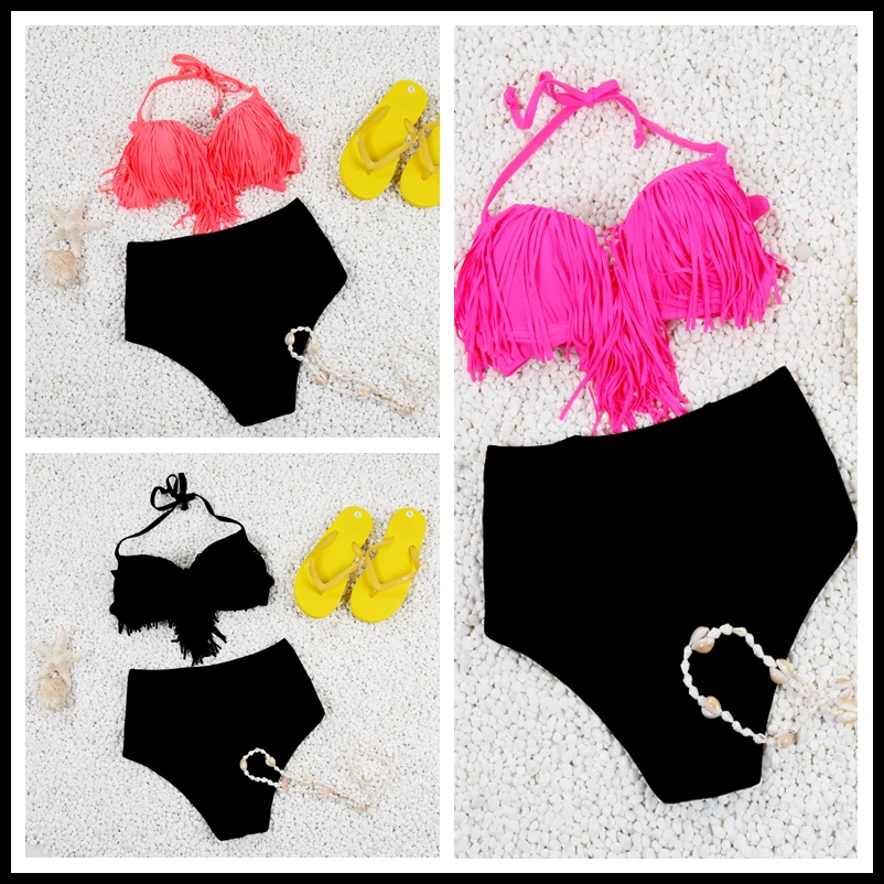 

2016 New Arrival Free Shipping Print Color Push Up Two Pieces Sexy Women Swimwear Bikini Plus Size Bikini