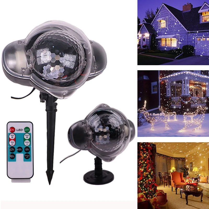 Waterproof Christmas Lawn Lamp Holiday Lights Snowflake LED Garden