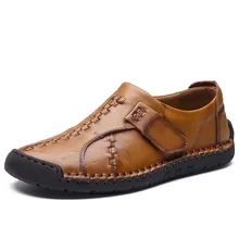 FMZXG 17M 101-120 New Autumn Leather Men Shoes Men’s Fashion Breathable Casual Flats Men Shoes Comfortable Round