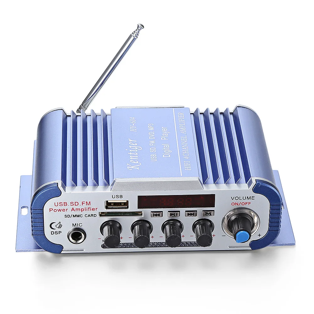 Kentiger HY 604 Портативный цифровой усилитель HiFi 4 канала стерео аудио удаленного