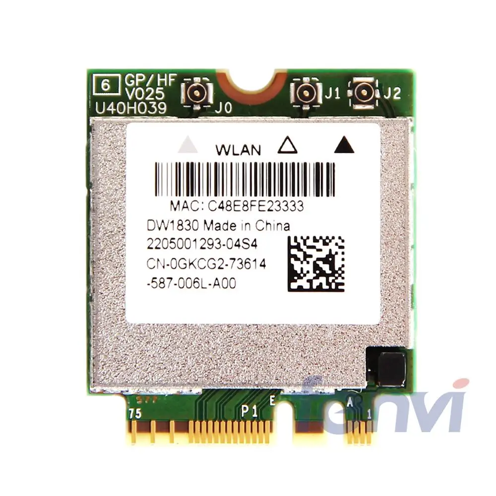 Сетевая Wlan карта BCM943602BAED DW1830 Wireless AC BCM943602 NGFF M.2 1300 Мбит/с 802.11ac WiFi Bluetooth BT4.1 Поддержка