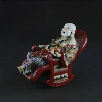 

#6 Antique Rare Old Chinese porcelain statue /sculpture,Pastel buddha, with mark,collection & adornment, Free shipping