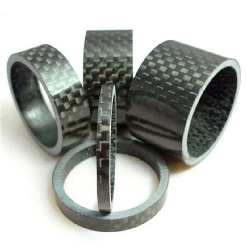 

5Pcs/lot Carbon Fiber Washer 3mm 5mm 10mm 15mm 20mm Bike Bicycle Headset Stem Spacers Kit For Bike Fix Refit 5 Shape
