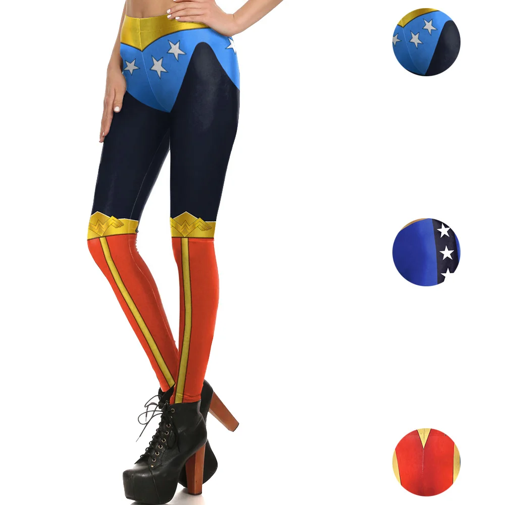 Cosplay Superhero Wonder Woman Sports Yoga Pants Compression Women