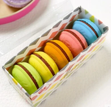 

2015 Summer Promotion Freeshipping New Arrival Macaron Eraser Set Super Cute Rubber Eraser Set Magic Eraser 5pieces per lot