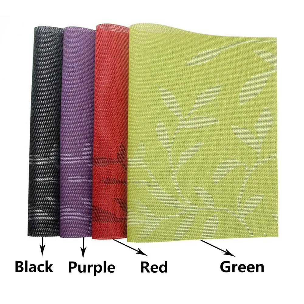  Set of 4 PVC Flower Pattern Placemats for Dining Table mat set Linens place mat in Kitchen Accessor