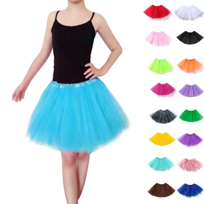 

Midi Long Tulle Skirt American Style Tutu Skirts Baby Girls Petticoat with 3 layers tulle tutu toddler girl chiffon pettiskrit