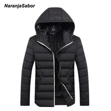 NaranjaSabor зимние парки мужские пальто теплые толстые с капюшоном мягкие мужские повседневные куртки Мужское пальто Мужская брендовая одежда 4XL