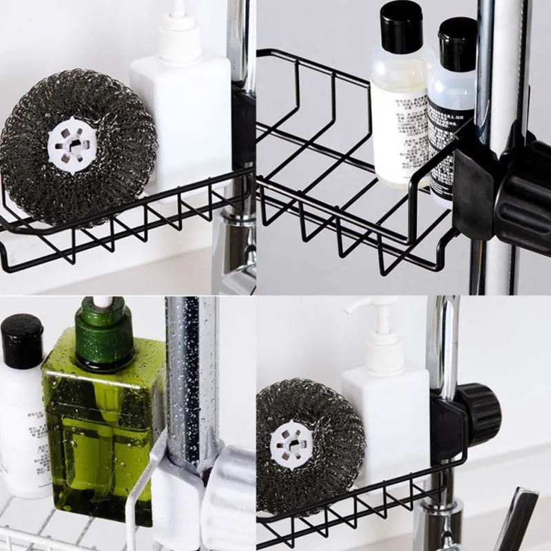 Stainless Steel Kitchen Faucet Sponge Holder Adjustbale Sink Caddy Organizer Soap Brush Dishwashing Liquid Drainer Storage Rack Stainless Steel Kitchen Faucet Sponge Holder Adjustbale Sink Caddy Organizer Soap Brush Dishwashing Liquid Drainer Storage Rack