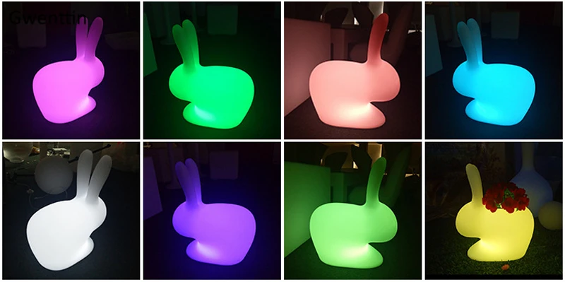 RGB Цвет Кролик Chiar ночные огни USB светодиодный пульт дистанционного управления кровать спальня прикроватные лампы для детей Детский подарок Рождественский Декор