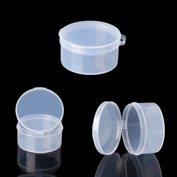 

Round Plastic Transparent Storage Box Jewelry Beads Container Fishing Tools Accessories Box Small Items Sundries Organizer Case