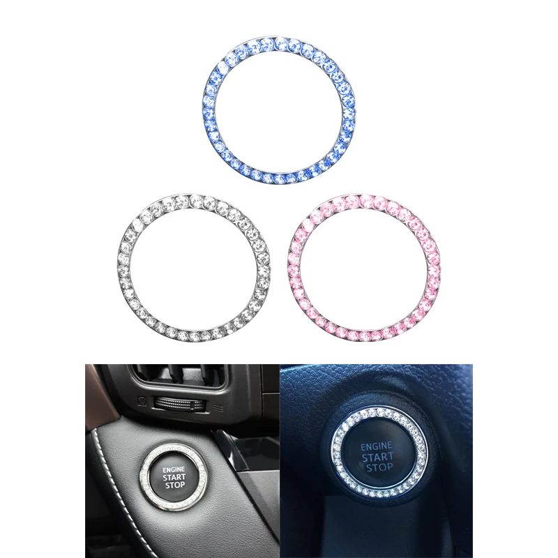 1pcs Auto Car Ignition Key Rhinestone Ornament Car Fashion Crystal