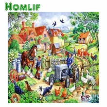 5d diy заказной набор для картин из алмазов eigen foto фермерская жизнь животные полный квадратный стежок Алмазная вышивка мозаика