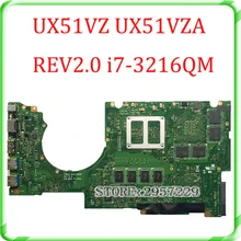 For UX51VZ UX51VZA laptop motherboard REV 2.0 mianboard with i7-3612QM SR0MR cpu tested ok & working perfect