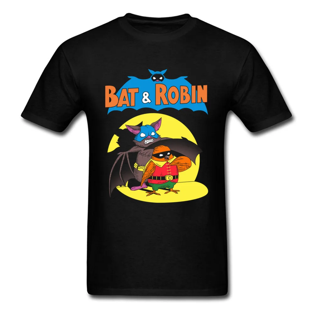 bat and robin 10104 Summer/Autumn 100% Cotton O Neck Tops & Tees Short Sleeve Custom Tee Shirt 2018 Popular Crazy T Shirts bat and robin 10104 black