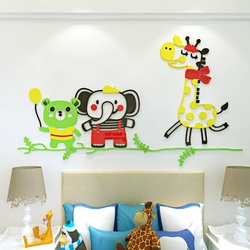 

2018 new School nursery 3D wall posters classroom school layout children's room baby bedroom bedside decoration posters
