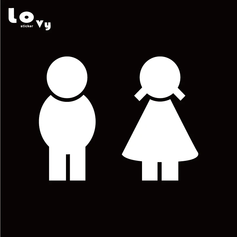 Boy and Girl Washroom Toilet Bathroom Sign Door Sticker WC Vinyl Wall Sticker Home Decor TS071 Boy and Girl Washroom Toilet Bathroom Sign Door Sticker WC Vinyl Wall Sticker Home Decor TS071