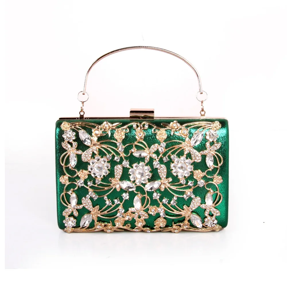 Gold-Toned & White Embellished Clutch – Stylish Evening Bag for Women